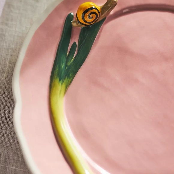 NWT Anthropoloigie Peach Faye Ladybug Dessert Plate - Picture 5 of 6